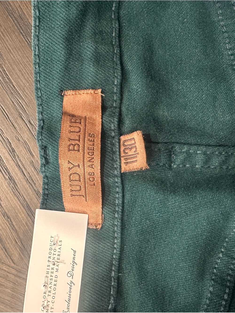Judy Blue Deep Forest Green Jeans - Picture 3 of 4